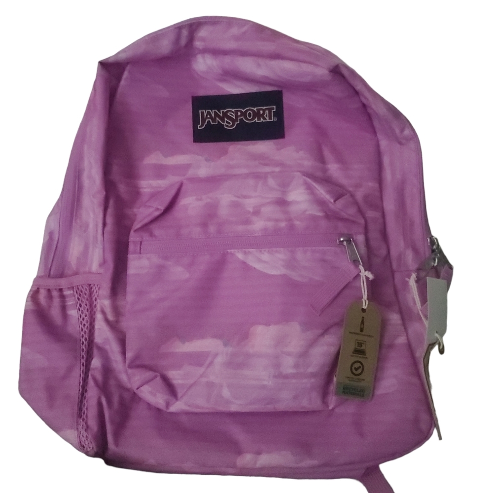 JanSport Cross Town Backpack Front Pocket 13x8.5x17 Pink JS0A47LW94F 15” Laptop.